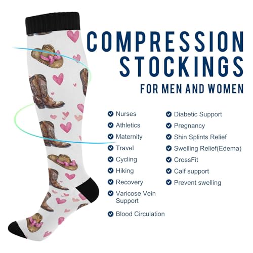 Image of Pigsaly Womens Compression Socks Yellow Stars Funny Brown Capybara Knee High Socks Athletic Tube Sock Outdoor Sport Socks