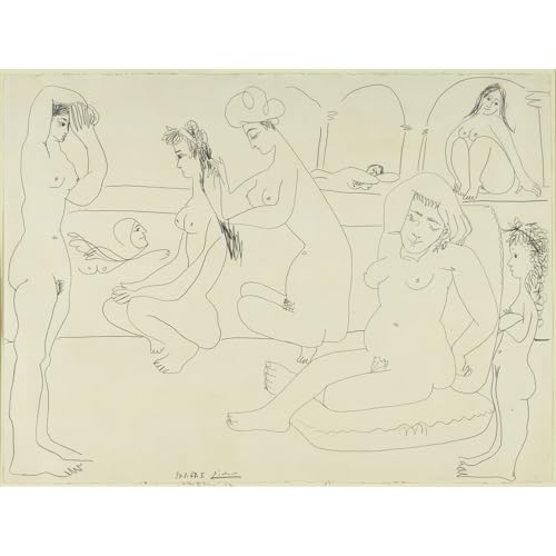Reproduction Pablo Picasso La piscine sur toile premium aux couleurs vives durables 76x101 cm