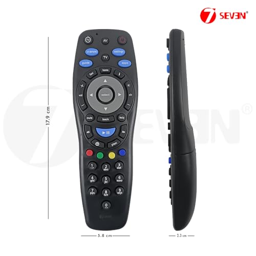 Image of 7SEVEN Compatible Tatasky Remote Control with Recording Key Compatible for tata Sky Set top Box Remote SD HD HD+ 4K dth Remote Control