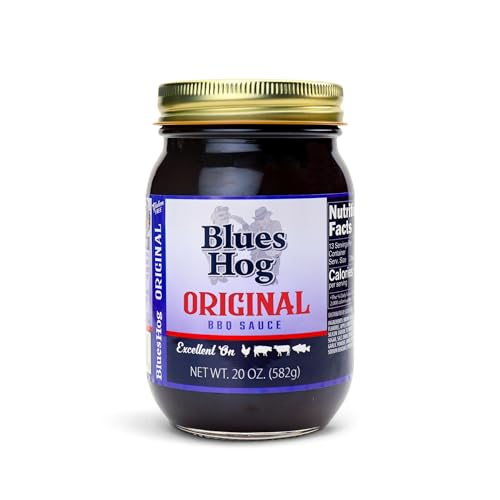 Blues Hog Original Barbecue Sauce, Sweet & Peppery BBQ Sauce, Gluten-Free, All-Natural, Award-Winning Barbeque Sauce, Made in the USA (20 oz)