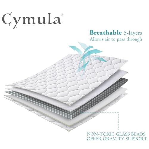 CYMULA Weighted Blanket for Adults (25lbs 88"x104" King Size) - Cooling Breathable Heavy Blankets for Summer Winter - Ultra Microfiber Soft Comfort Blanket with Glass Beads - Gifts for Men/Women