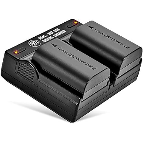 BM Premium 2 Pack of LP-E6NH High Capacity Batteries and Dual Bay Battery Charger for Canon EOS R EOS R5 EOS R6 EOS R6 II EOS R7 EOS 90D EOS 60D EOS 70D EOS 80D EOS 6D II EOS 7D EOS 7D Mark II Cameras Cover