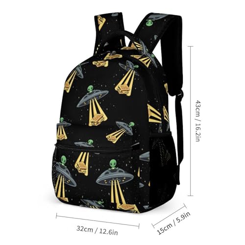 Aalien Love Sandwich Travel Backpack Casual Daypack Shoulder Bag with Adjustable Shoulder Straps2