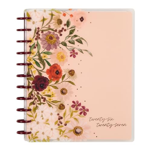 Happy Planner Disc-Bound Planner July 2026June 2027 Includes 3 Extra Months and 2 Sticker Sheets Big Size 8.5 x 11 Dashboard Layout Wildflower Whimsy