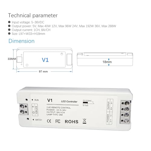 Variateur LED 12V 24V PWM pour stopper le scintillement - 3