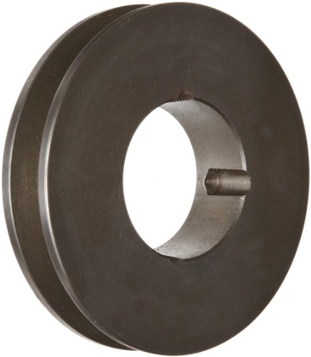 Martin 1 B 46 TB V-Belt Drive Sheave, A/B Belt Section, 1 Groove, 1610 Taper Bushing required, Class 30 Gray Cast Iron, 4.95" OD, 5012 max rpm, A - 4.2/B - 4.6" Pitch Diameter