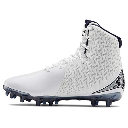 Under Armour Women's Highlight MC Lacrosse Shoe, White (102)/Midnight Navy, 5.5