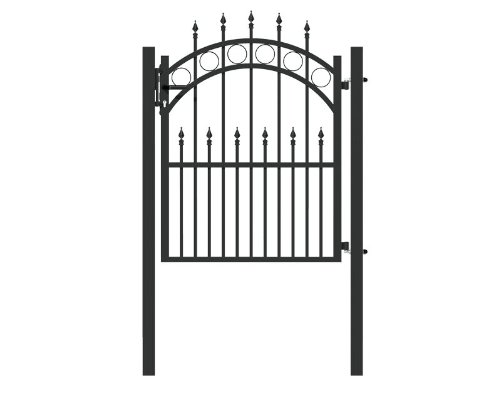 Alberts 510107 brama pojedyncza bordowa z akcesoriami | różne szerokości i wysokości | antracyt | szerokość 100 cm | wysokość 122,5 cm