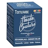 Haute Couture - Blau Textilfarbe - JeansBlau - 350g - Alles-in-Einem - Gebrauchsfertig für Kleidung und Stoffe