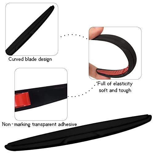 Pinsheng 8 Stück Auto Stoßstange Schutzleiste, Universal Rubber Anti-Scratch Auto Ecke Stoßstangenschutz Streifen Aufkleber für alle Autos (Schwarz-Weiss)