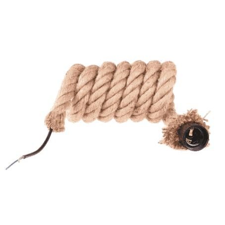 Rope Hanging with Filament Bulb