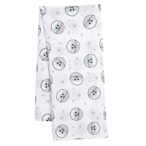 Image of Lambs & Ivy Star Wars Baby Yoda /The Child Swaddle Blanket & Lovey Gift Set