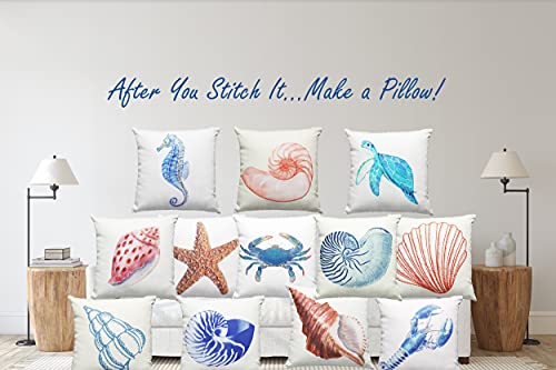 Image of Orenco Originals Beach Sealife Deluxe Treasury-14 Count-4 Counted Cross Stitch Patterns