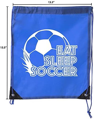 Miniatura 2 de Mato & Hash Recuerdos de fiesta de fútbol Mochilas de fútbol con cordón para fiestas de cumpleaños, eventos de equipo y mucho más,