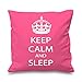 Rosa Funda de Cojín Keep Calm And Sleep 16 "X 16" Daughter Amigo Regalo Decorativo Cojín Hogar Caballo Equestre