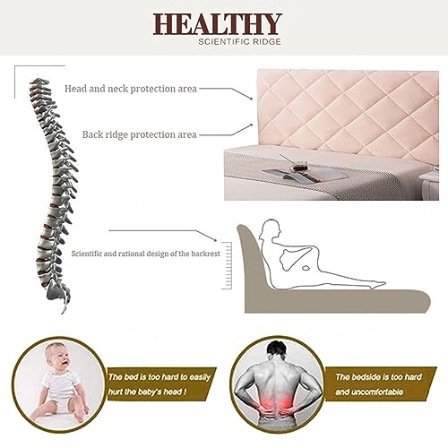 Copri Testata Copri Testiera Imbottita Letto Singolo 90 Cm Copertura Per Testiera Cuscini Testata Letto Matrimoniale Ferro Battuto Lavabile Per Decorazione Camera Letto,White-180Cm - 6