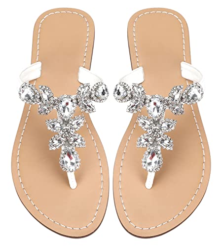 Available in 13 Colors,Rhinestone Sandals,Women's Flat Sandals,Flip Flop,Jeweled Sandals