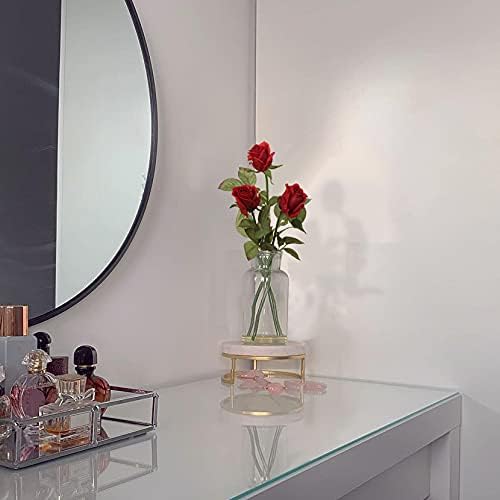 Artificial Realistic Roses Red Flowers 24" Real Touch Silk Roses Bouquet Long Stems Rose for Flower Arrangement Fake Roses Decor for Home Party Wedding Table Centerpieces Roses Realistic - 5 Pcs - Image 5