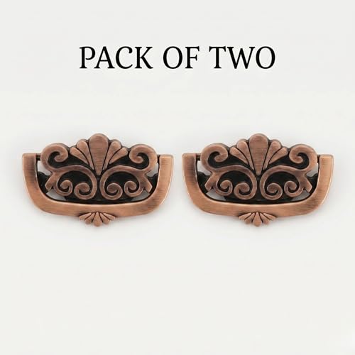 Image of Sainath Zinc Alloy Copper Antique Finish Drawer Cabinet Kadi Kundi Knob Pull Handle Set, Pack of 2 PCs