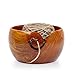 Nagina International Premium Rosewood Crafted Wooden Portable Yarn Bowl | Knitting Bowls | Crochet Holder (7 x 7 x 4 Inches)