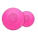 Signature Lacrosse Ball Set - Massage Balls, Myofascial Release Tools, Back Roller, Muscle Knot Remover, Firm Rubber -Scientifically Designed for Durability - 2 Pink Lacrosse Balls