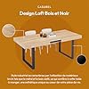 Style Loft Moderne Table à Manger Extensible 160-200cm CASABEL - Style Industriel, Pieds Métal, Bois Clair/Noir Table à Manger Extensible Bois