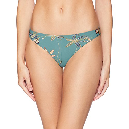 Roxy Junior's Standard Softly Love Moderate Reversible Bikini Swimsuit Bottom, Trellis Bird Flower Swim, S