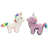 Pet Factory Logical Pet Unicorn Squeaky Plush Dog Toy, Randomly Selected Color - White OR Purple, One Size
