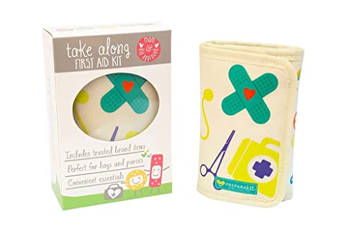 Image of PreparaKit Travel First Aid Kit for Kids - Mini First Aid Kit for Car, Purse, Backpack, or Diaper Bag - 50 Piece Travel Medicine Kit Includes All Essential Medical Supplies - TSA-Approved (Kid Joy)