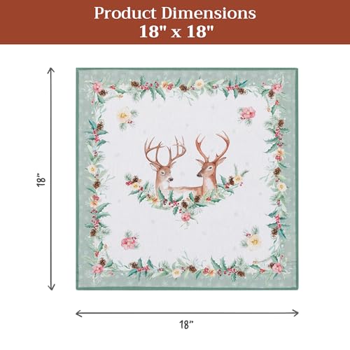 Serviettes de table Maison d'Hermine 100% coton, lot de 4 carrées 45x45 cm lavables - 8