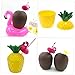 PRETYZOOM Hawaiian Pineapple Coconut Cups Straws Set Unique Decor for Beach Parties Gatherings Random Color