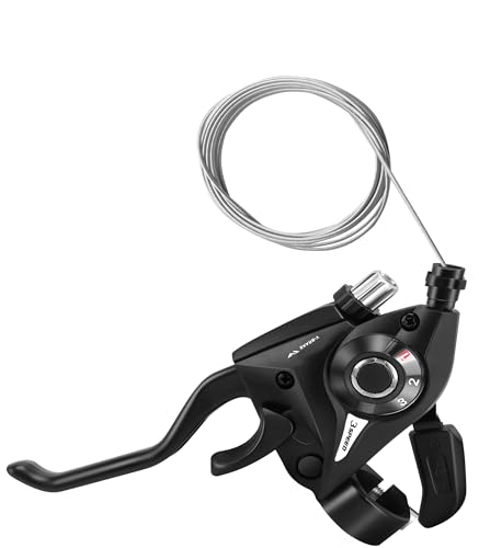 KAKO Shifter 3x7 Speed Shifter Brake Lever Combo 21 Speed Shifter Set and Brake Levers with Inner Cables Compatible with Bicycle Mountain Bike