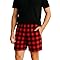 Shorts Bermuda Pijama Flanelado Masculino Confortável com bolso do M ao G1 (Vermelho, M)
