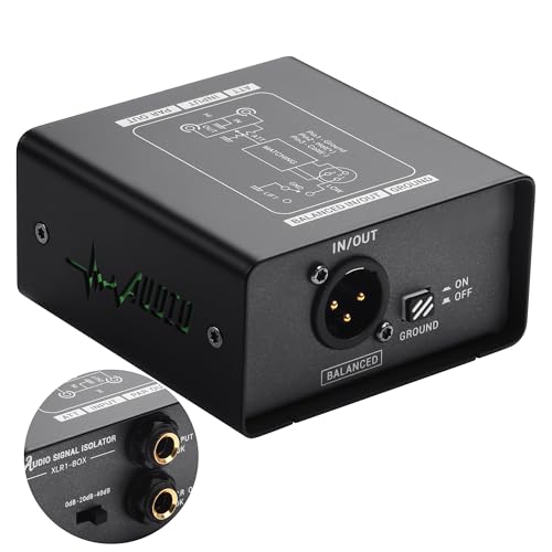 Isolateur de bruit monocanal passif avec prises XLR et Jack 6,35 mm