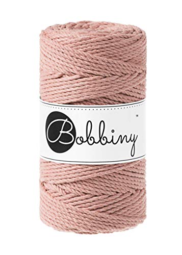 Bobbiny Corde Macramé Torsadée Regular 3mm (Blush) 100m