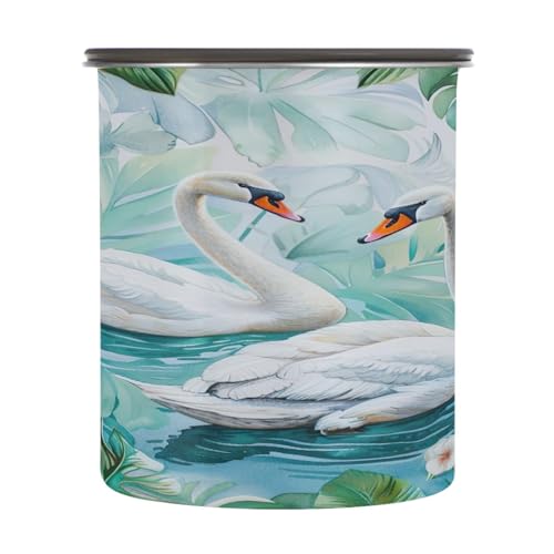 Contenedor de café al vacío Qilmy Swan 17oz acero inoxidable miniatura 2