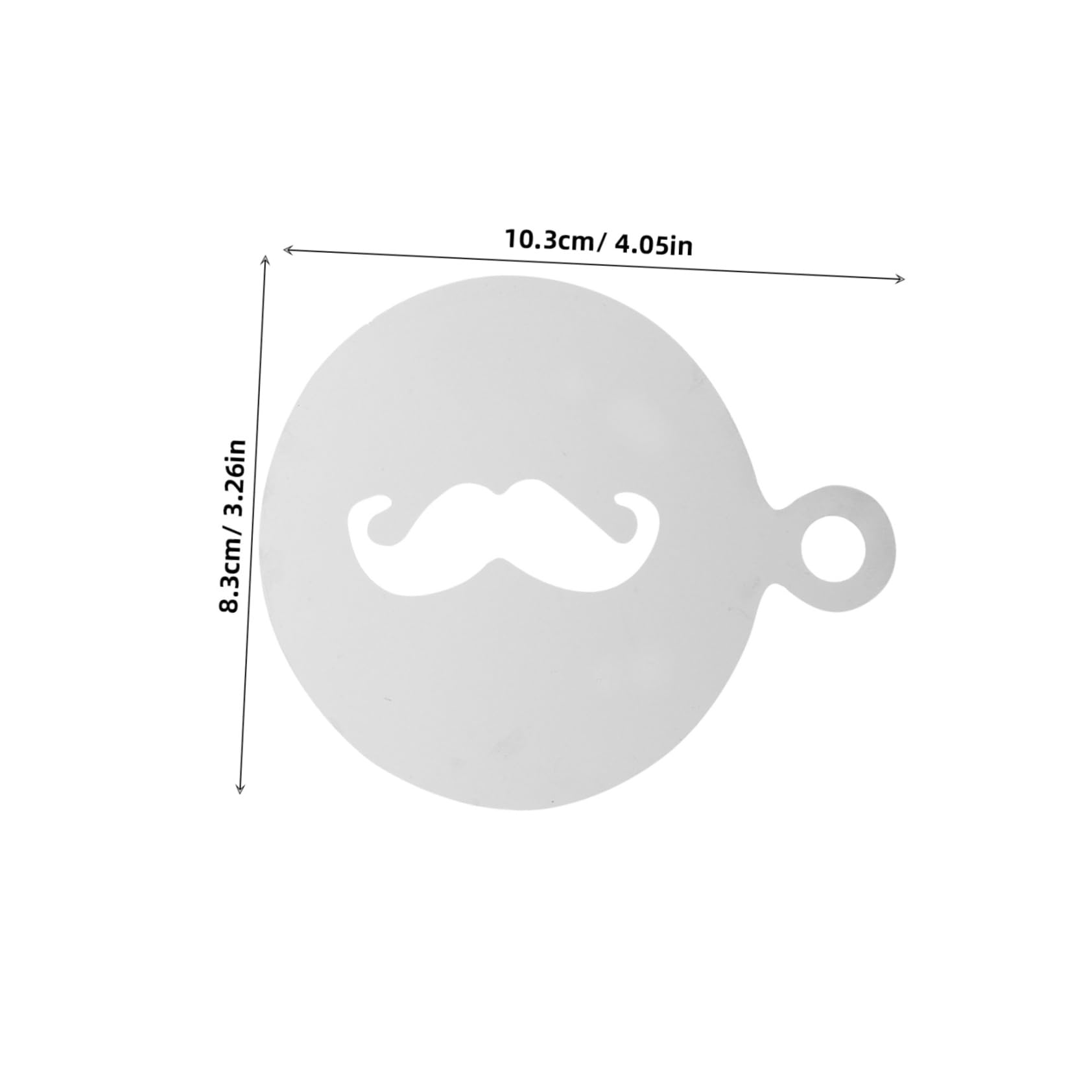 Cabilock 4Pcs Stainless Steel Latte Art Stencils for Coffee Decorating Reusable Templates for Cappuccino Hot Chocolate Cake Cookies for Coffee Art
