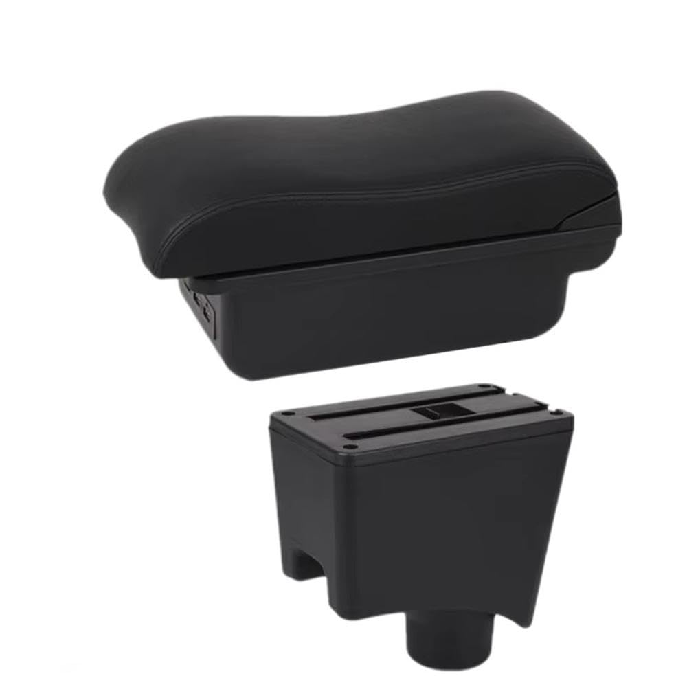 FSOZDBBPL For Dacia For Renault For Sandero For Logan 2 For Nissan Almera G15 For Lada Largus Car Armrest Box Storage Box Interior Parts(B2 Black line 3USB)