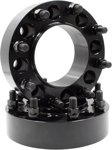 Wheel Accessories Parts - Wheel Accessories Parts 2 Pcs Hub Centric Wheel Spacers 8 on 6.50 2.00 Inch Thick 116.7mm Hub M14x1.5 14x1.5 Thread Stud Fits Chevy Silverado 2500 3500 GMC Sierra 2500 3500 SRW ｜DRW Front Only