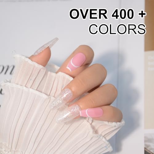 EODCI 1 Oz/28g Dipping Powder Nails, Dip Pulver Nagel Starter Kit Weiß Dipping Powder Acryl Nail Puder Glitzer Powder für Nails Art Maniküre DIY Salon