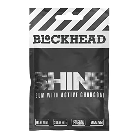 BLOCKHEAD Glänzender Minit-Kaugummi | Aktivkohle, Natriumbicarbonat, Xylit & Calcium - zuckerfrei Cover