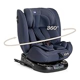 Chicco Unico EVO I'Size Classic, Silla de Coche ISOFIX para Bebés y Niños de 40 a 150 cm, Grupo 0123 Desde Recién Nacido hasta 12 Años, Giratoria 360º, Reductor, Ajustable y Protección Lateral, Azul