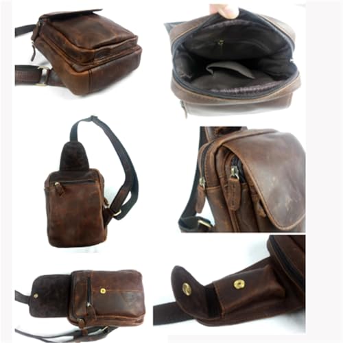 Waist Bag, Crossbody Bag with Strap, Leather, Waterproof, Shoulder Messenger Backpack, Small, for Business Travel Work4