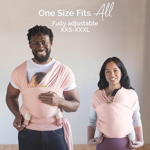 Image of Boba Baby Wrap Carrier - Original Baby Sling Carrier for Newborns (7-35 lbs), Soft, Secure, Hands-Free & Ergonomic, Ideal for Comfortable Bonding, New Parents (Serenity Bloom)