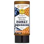 Manuka Lab| Manuka Honey 70+ MGO Squeeze Bottle - 330g (Blueberry Flavour) | Premium New Zealand Manuka Honey for Immune Support and Sore Throat Relief | Natural Sweetener - Squeezy Honey