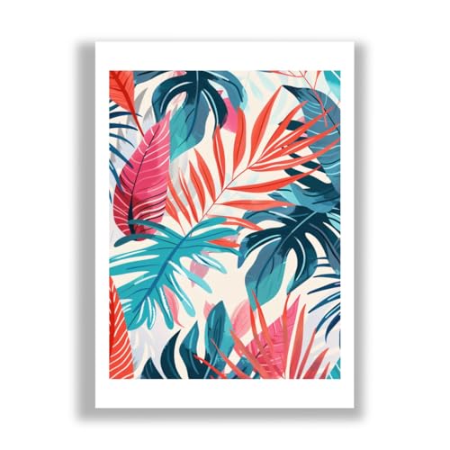 Affiche feuilles de palmier pour raviver un mur blanc sans relief
