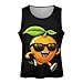 Cute Orange Running Mens Tank Top Gym Muscle Tee Sleeveless Sports Bodybuilder T-Shirt Beach M