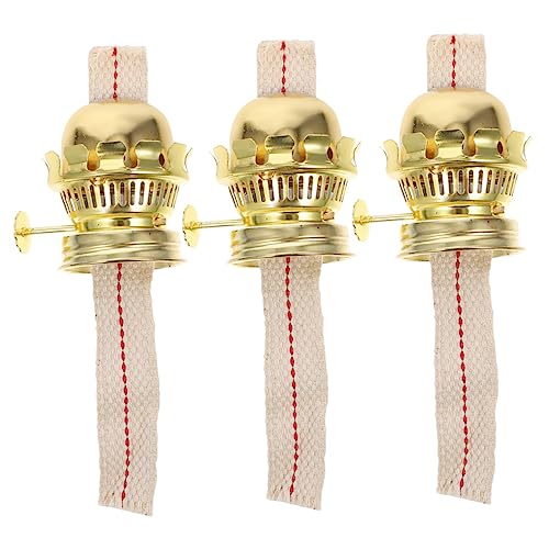 WHAMVOX 3sätze Aluminiumlegierung Kerosinlampen Ersatzbrenner Mit Docht Retro Design Für Vintage Öllampen Für Alter Und Zubehör