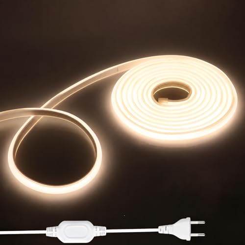 Shengruili 2M COB LED Streifen,220V LED Streifen Natürliches Licht 4000K,Hohe...