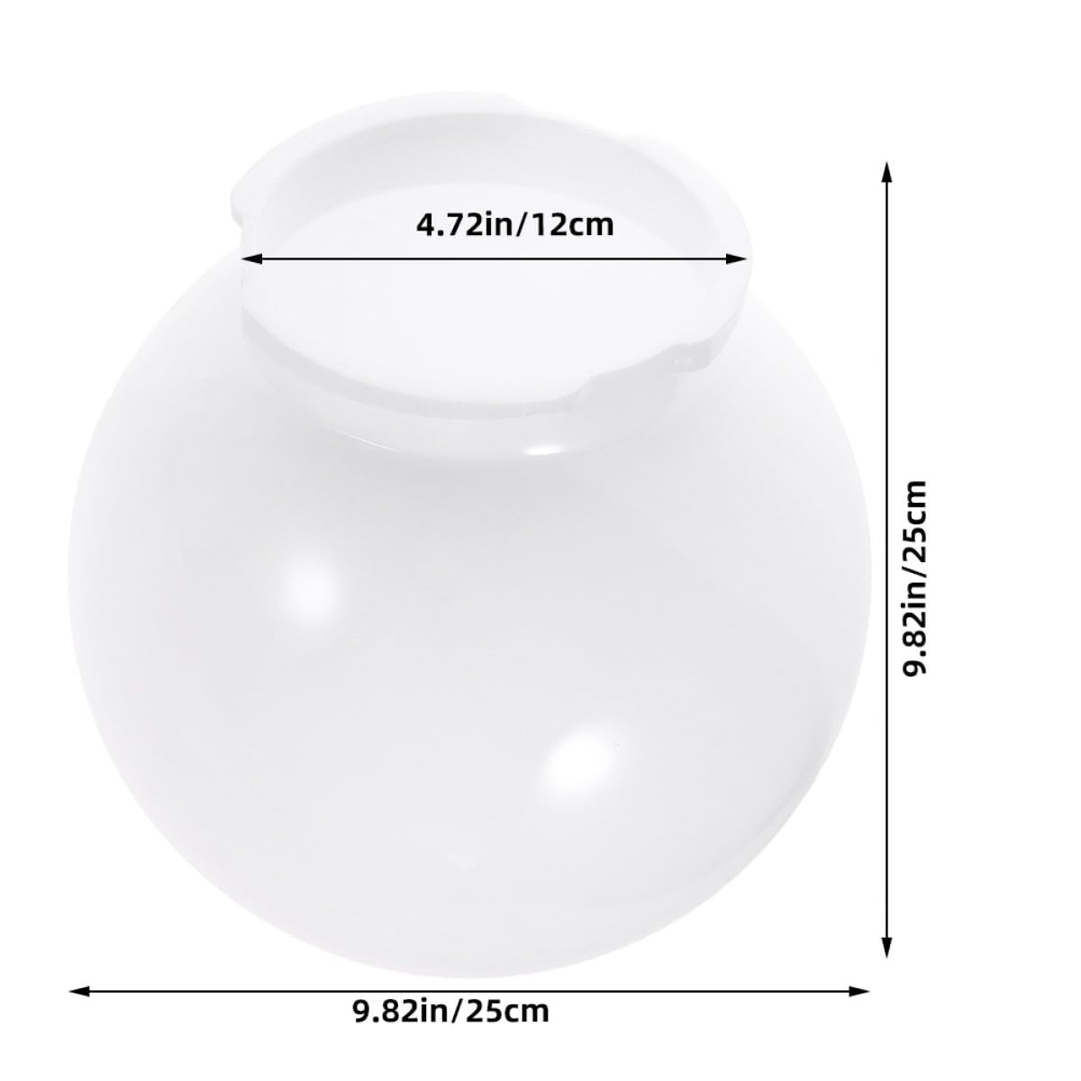 ifundom Paralume Globo Sferico 25 CM Acrilico Bianco Opaco Copertura per Lampada da Esterno Accessorio Multifunzione per Giardino Patio e Muro Attacco Standard